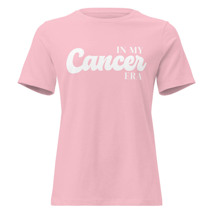 "In My Cancer Era" zodiac graphic t-shirt, pink, women&