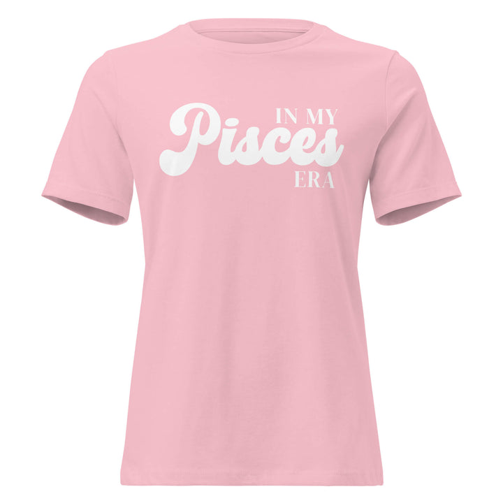 "In My Pisces Era" zodiac graphic t-shirt, pink, women&