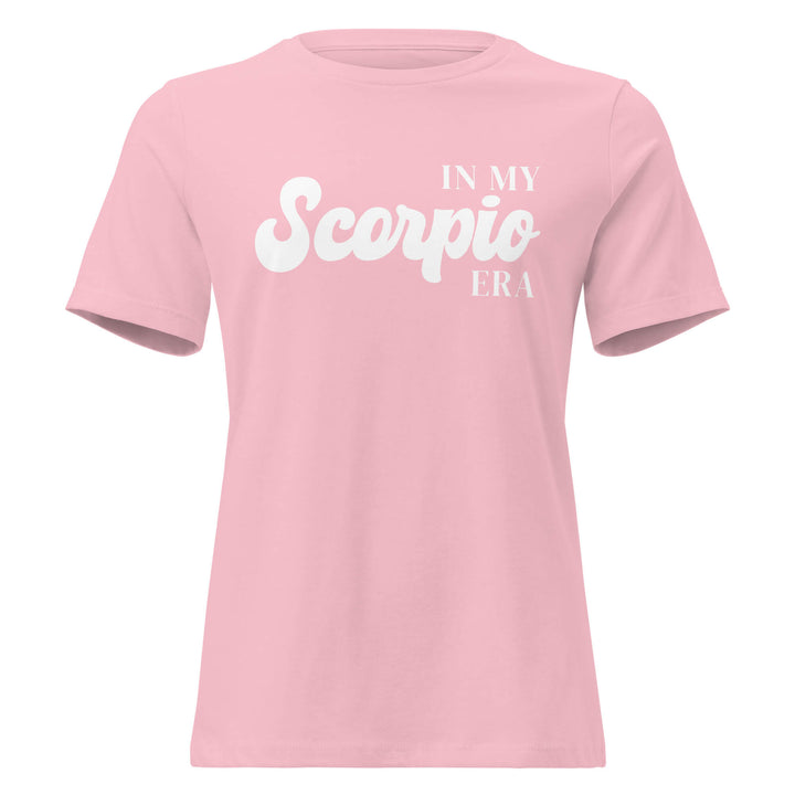 "In My Scorpio Era" zodiac graphic t-shirt, pink, women&