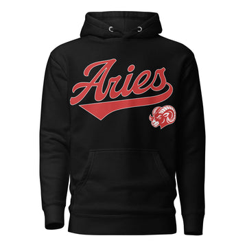 Black hoodie with &