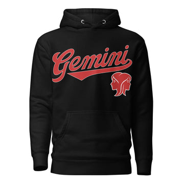 Black hoodie with &