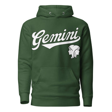 Green hoodie with &
