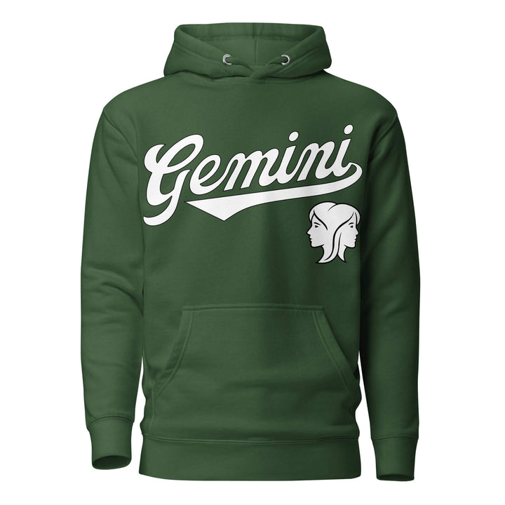 Green hoodie with &