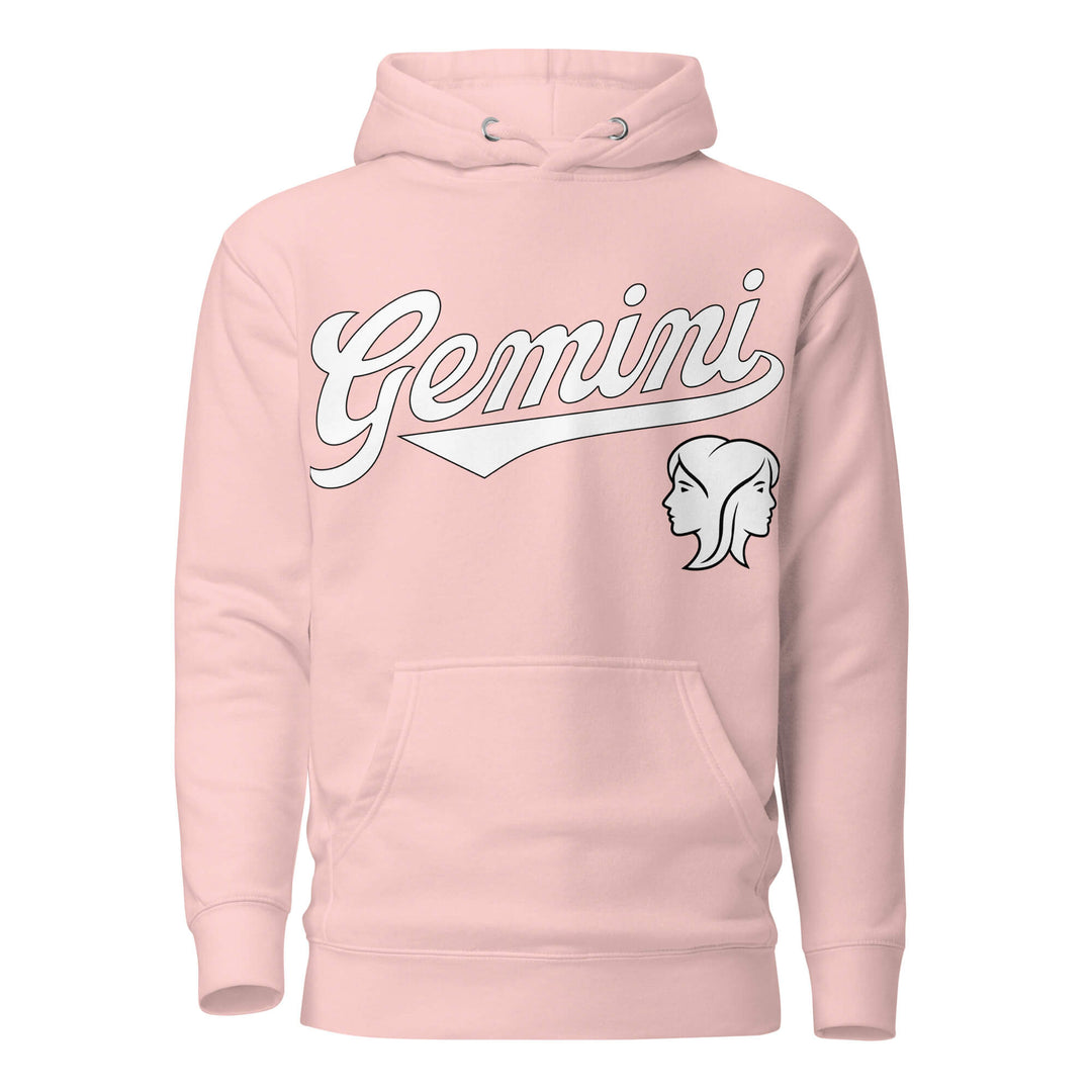 Pink hoodie with &
