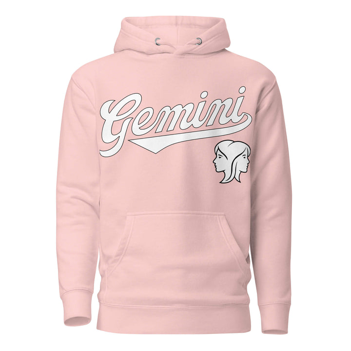 Pink hoodie with &