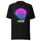 Virgo zodiac retro 80s graphic t-shirt, unisex astrology apparel, front flat lay